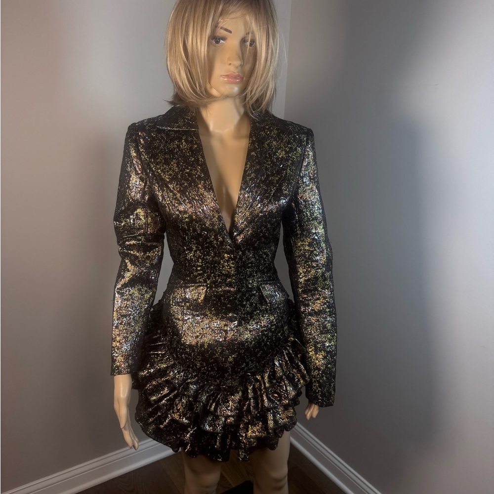 AKIRA Metallic Corset Blazer Mini Dress – Size M – NWT - Picture 2 of 7